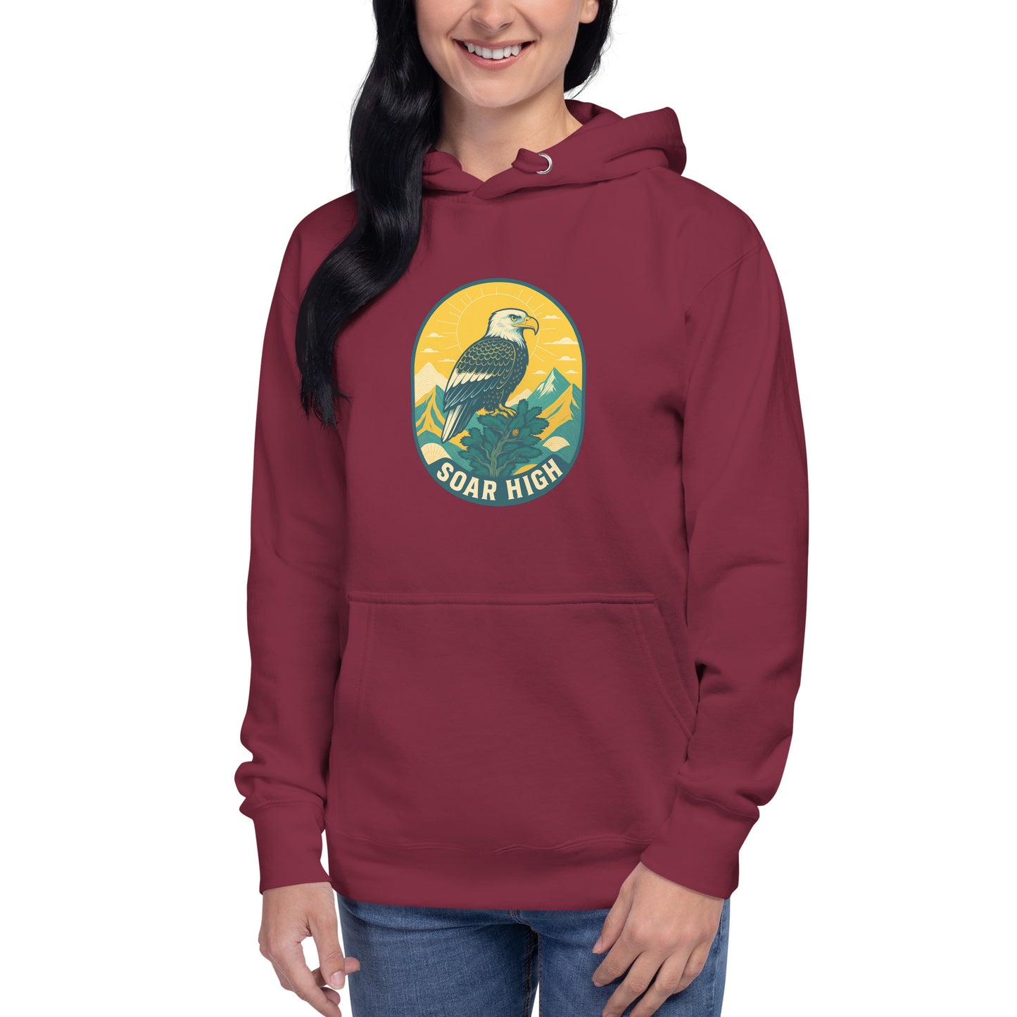 Women's Premium Pullover Hoodie Eagle