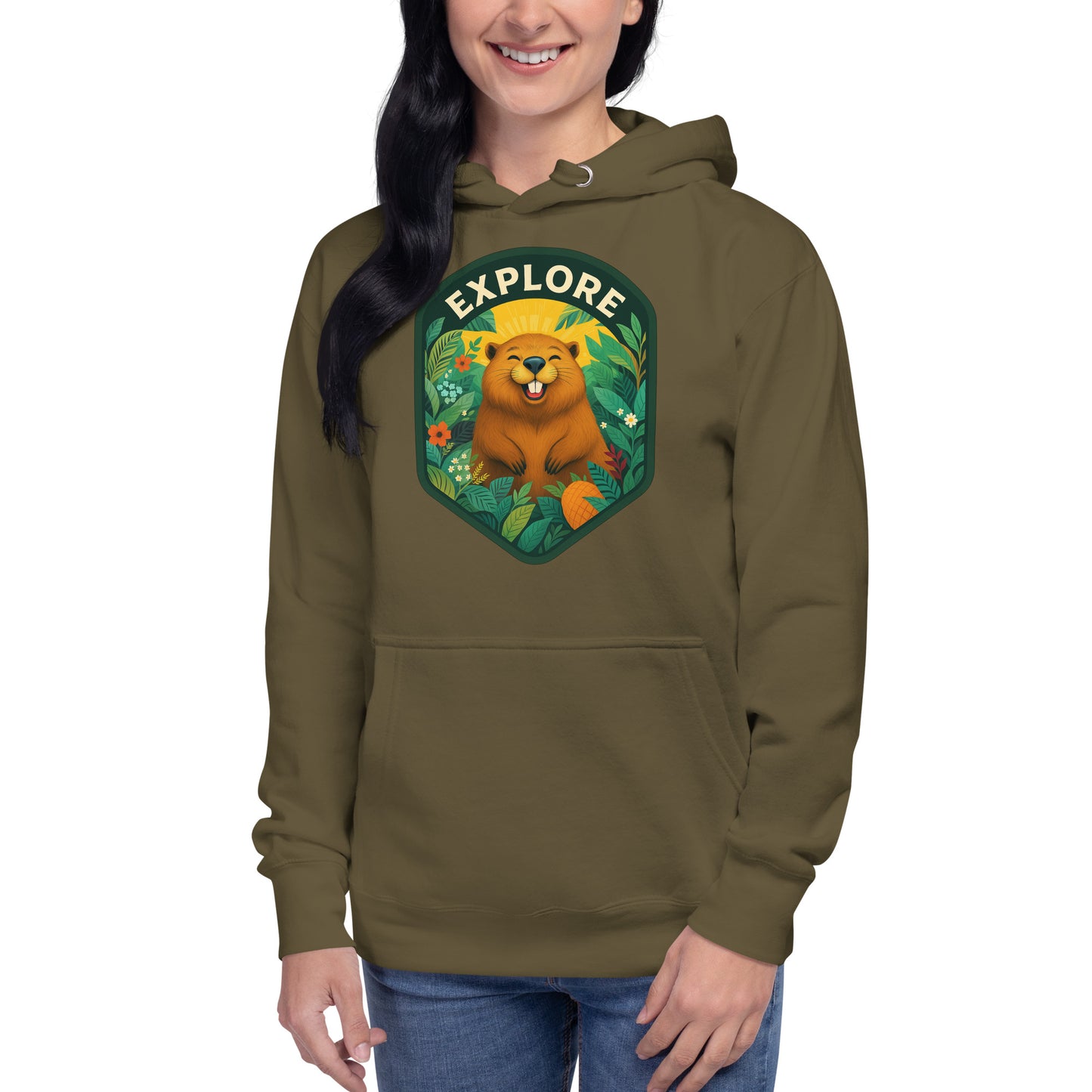Women's Premium Pullover Hoodie Beaver