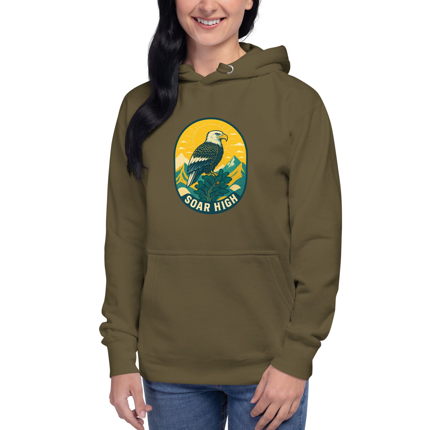 Women's Premium Pullover Hoodie Eagle