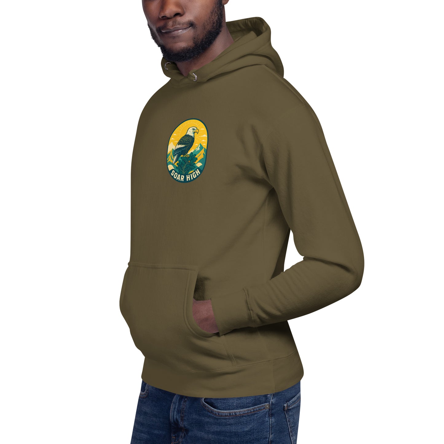 Men's Premium Pullover Hoodie Eagle