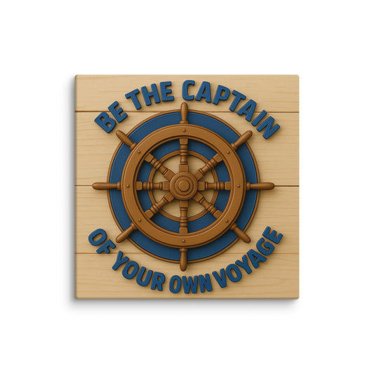 Decorate Room and Office with Sailing Captain Canvas Print