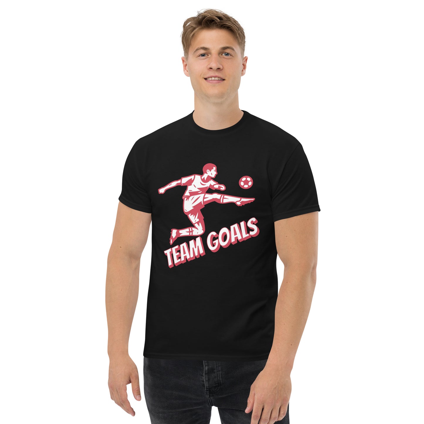 Men's Short-Sleeve T-Shirt Soccer Sport Team Goals