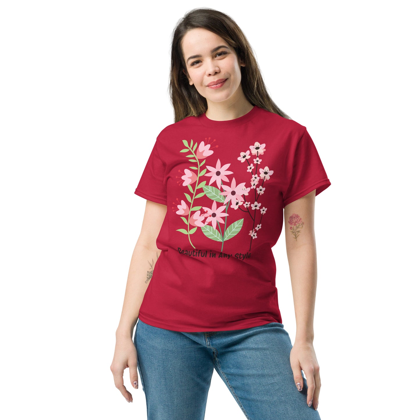 Women's Short-Sleeve T-Shirt Beautiful Flowers