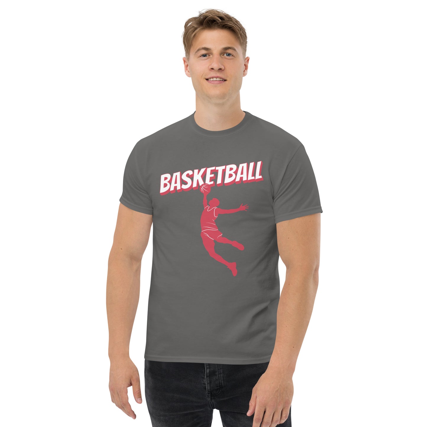 Men's Short-Sleeve T-Shirt Basketball Sport Slam Dunk