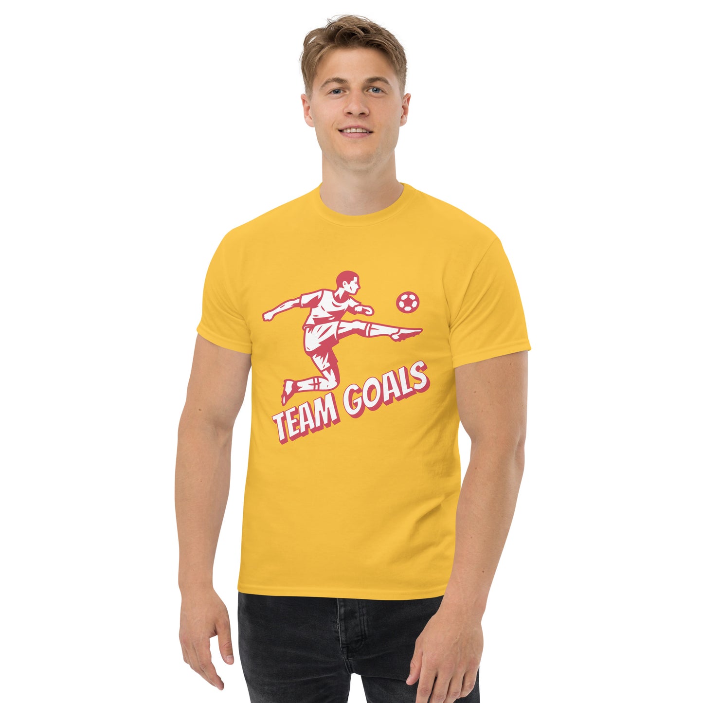 Men's Short-Sleeve T-Shirt Soccer Sport Team Goals