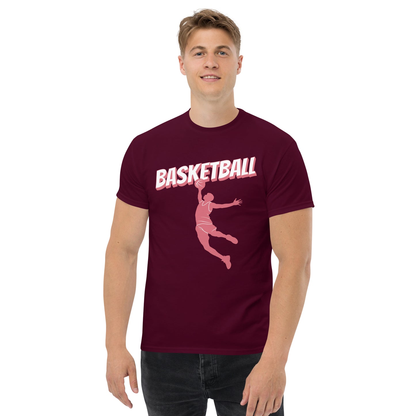 Men's Short-Sleeve T-Shirt Basketball Sport Slam Dunk