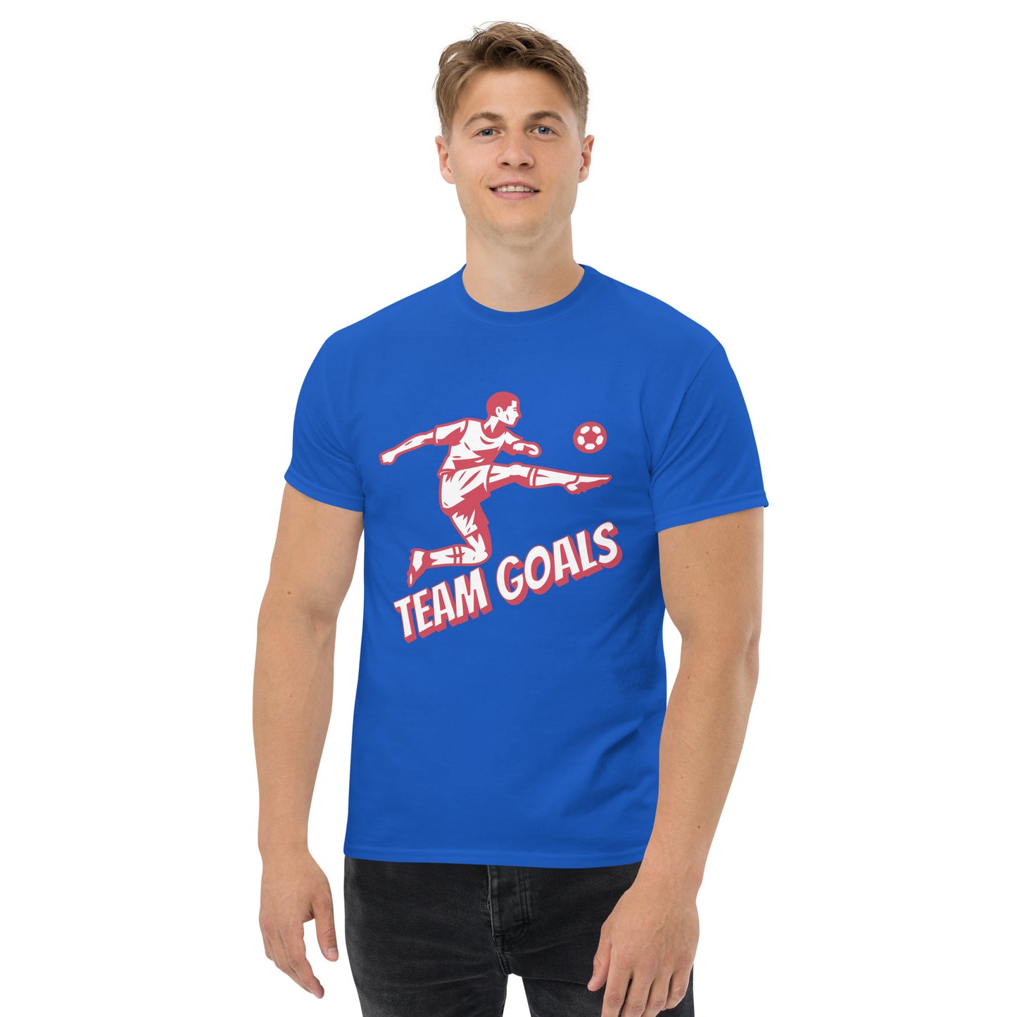 Men's Short-Sleeve T-Shirt Soccer Sport Team Goals