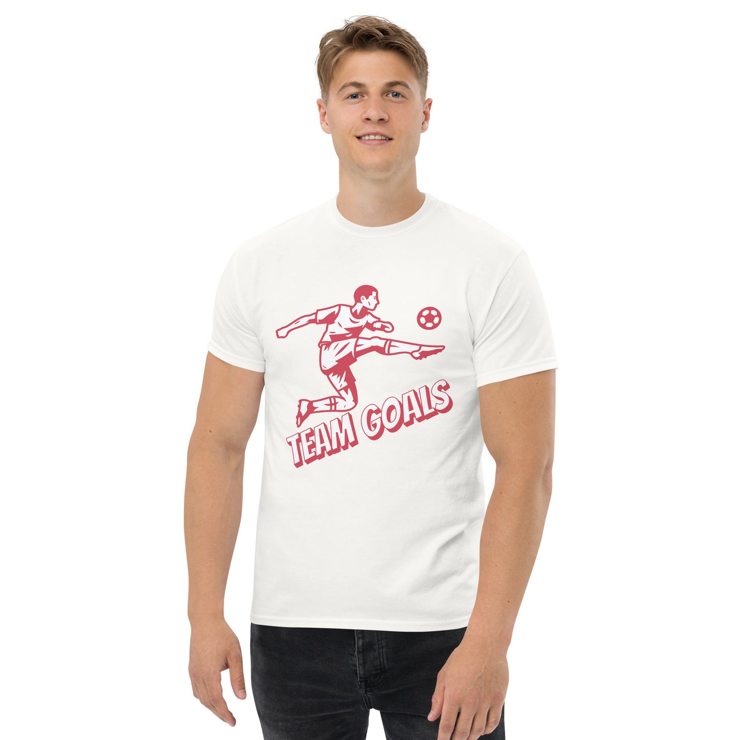 Men's Short-Sleeve T-Shirt Soccer Sport Team Goals